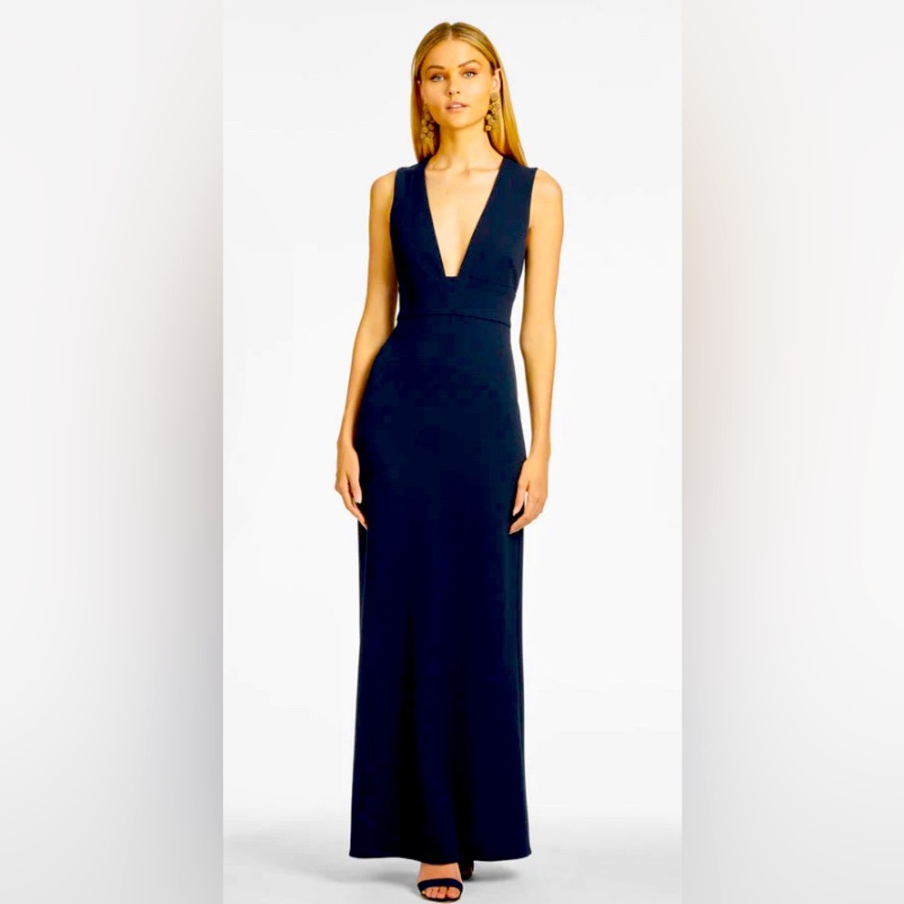 Sachin and Babi Loretta Gown Navy